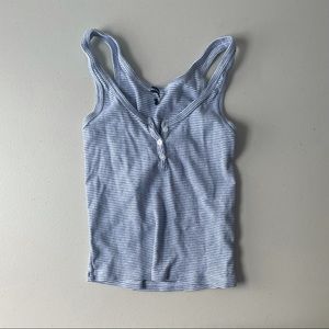 Striped Brandy Melville Crop top - one size only (XS/S)
